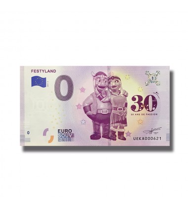 0 Euro Souvenir Banknote Festyland France 2019-3 UEKA