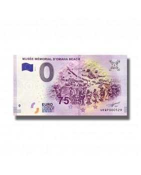 0 Euro Souvenir Banknote Musee Memorial D'Omaha Beach France 2019-2 UEQF