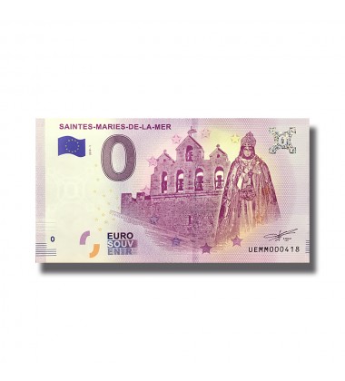 0 Euro Souvenir Banknote Saintes Mairies De La Mer France 2019-1 UEMM