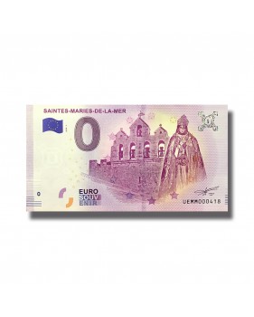 0 Euro Souvenir Banknote Saintes Mairies De La Mer France 2019-1 UEMM
