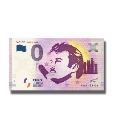 0 Euro Souvenir Banknote Tamim Al Majed Qatar 2019-1 QAAA
