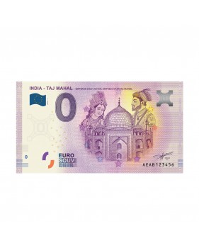 0 Euro Souvenir Banknote Taj Mahal India 2019-1 AEAB