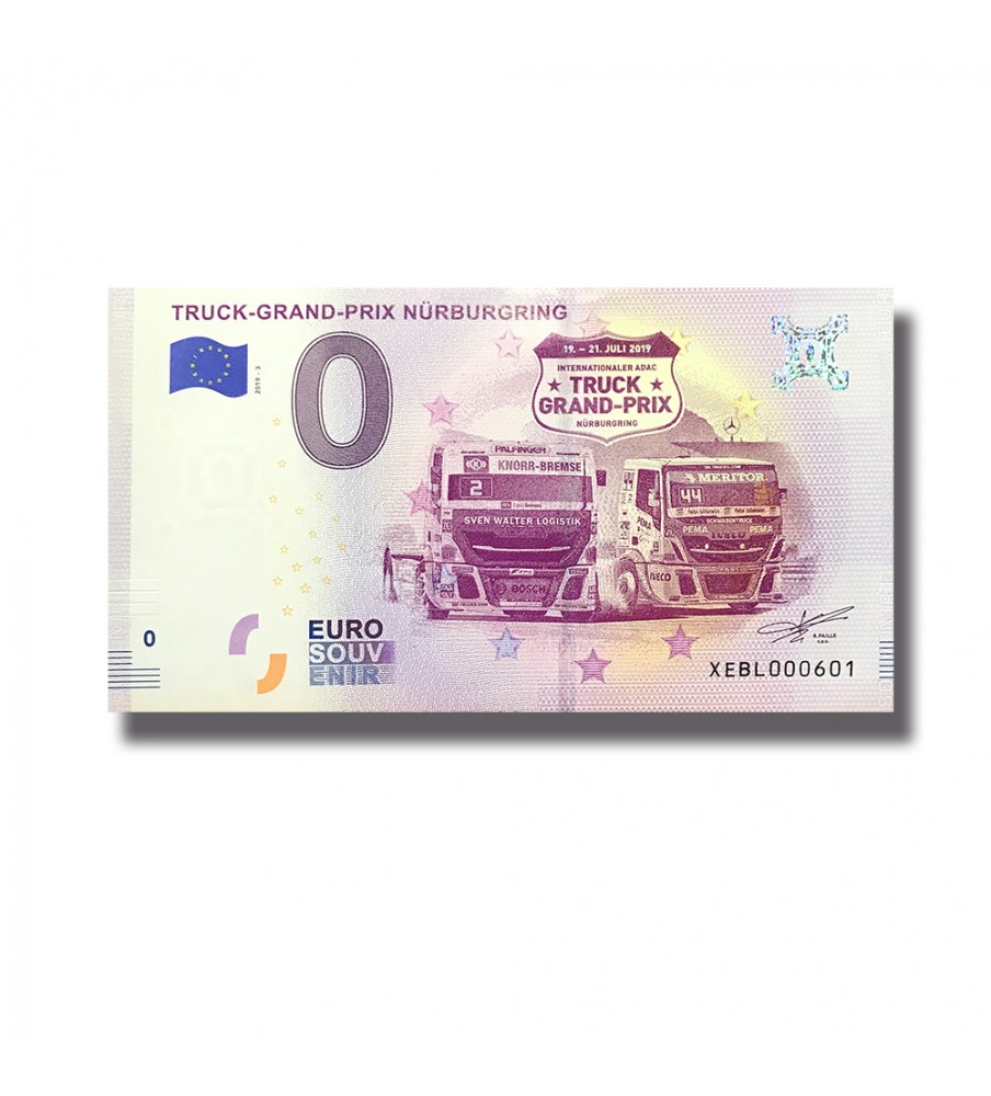 0 Euro Souvenir Banknote Truck Grand Prix Nurburgring Germany XEBL 2019-3