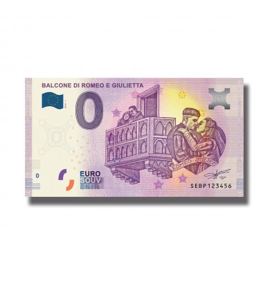 0 Euro Souvenir Banknote Balcone di Romeo e Giulietta Italy 2019 -1 SEBP