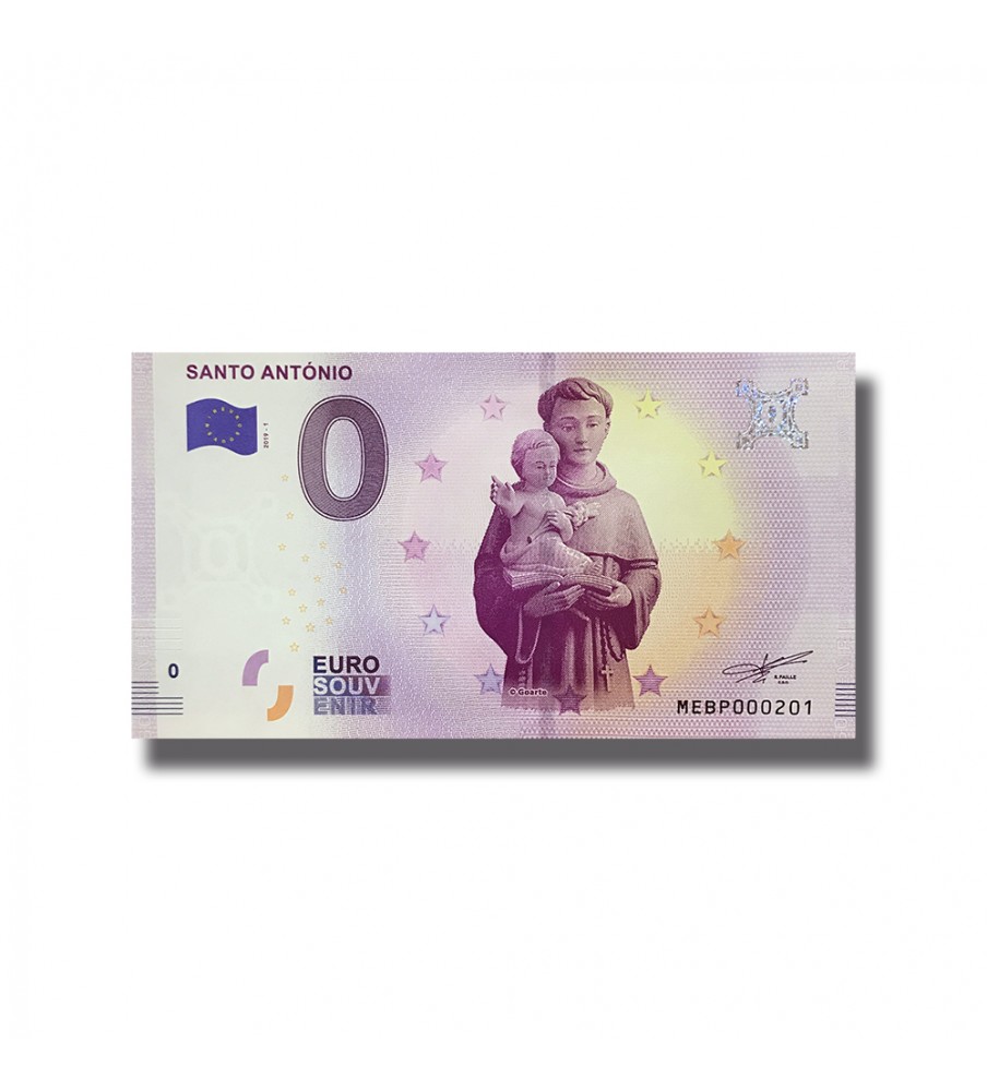 0 EURO SOUVENIR BANKNOTE SANTO ANTONIO PORTUGAL 2019-1 MEBP