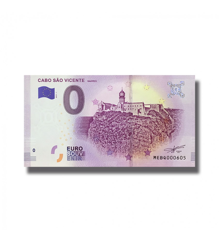 0 Euro Souvenir Banknote Cabo Sao Vincente Portugal MEBQ 2019-1