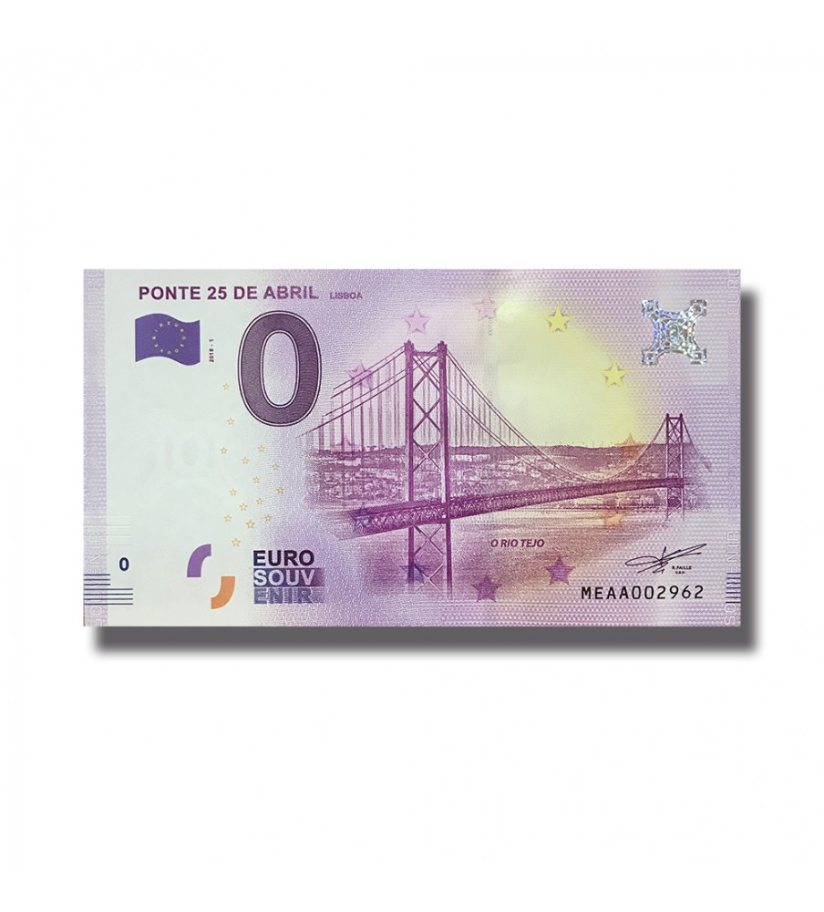 0 EURO SOUVENIR BANKNOTE PONTE 25 DE ABRIL PORTUGAL 2018-1 MEAA