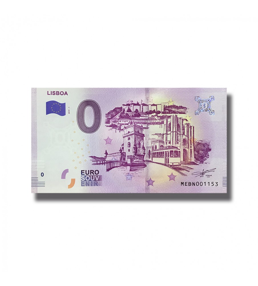 0 Euro Souvenir Banknote Lisboa Portugal MEBN 2019-1