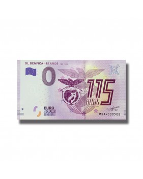 0 EURO SOUVENIR BANKNOTE SL BENFICA 115 ANOS 2019-5 MEAN