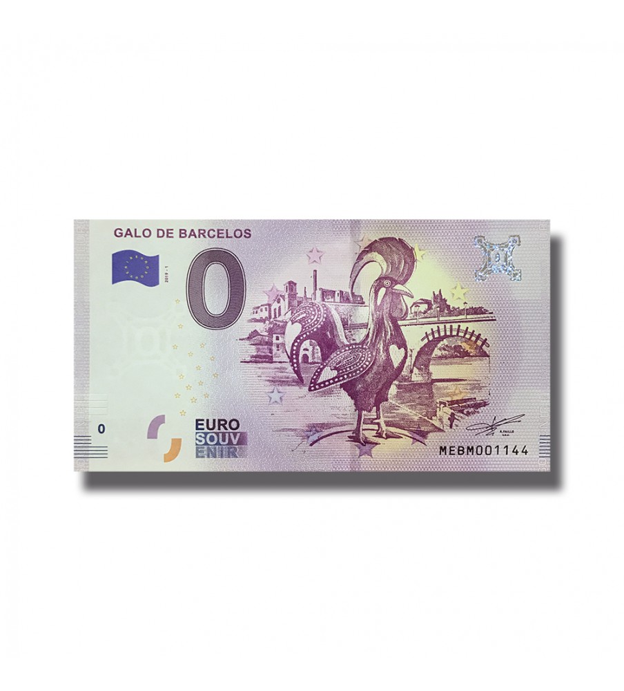 0 EURO SOUVENIR BANKNOTE GALO DE BARCELOS PORTUGAL 2019-1 MEBM