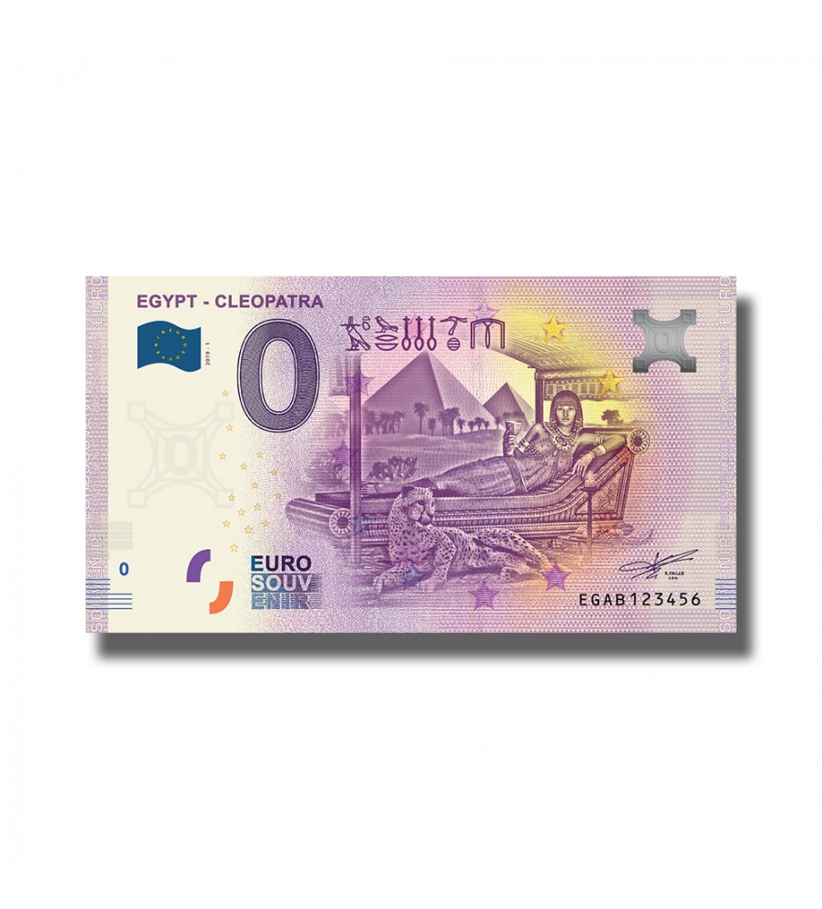 0 Euro Souvenir Banknote Cleopatra Egypt EGAB 2019-1