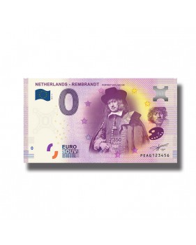 0 EURO SOUVENIR BANKNOTE NETHERLANDS REMBRANDT PORTRET VAN JAN SIX PEAG 2019-4