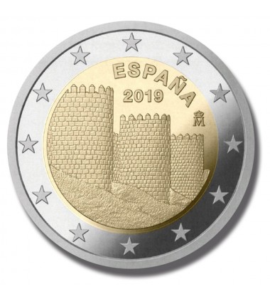 2019 SPAIN AVILA MURAILLES 2 EURO COMMEMORATIVE COIN