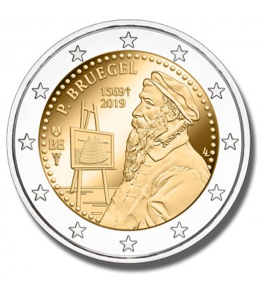 2019 BELGIUM 450TH ANNIVERSARY DEATH OF PIETER BRUEGEL 2 EURO COMMEMORATIVE COIN