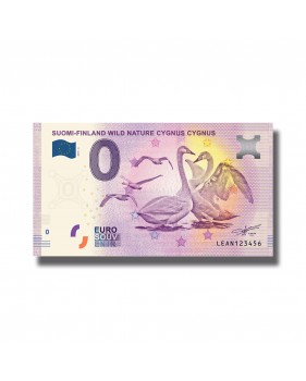 0 EURO SOUVENIR BANKNOTE WILD NATURE CYGNUS FINLAND LEAN 2019-6
