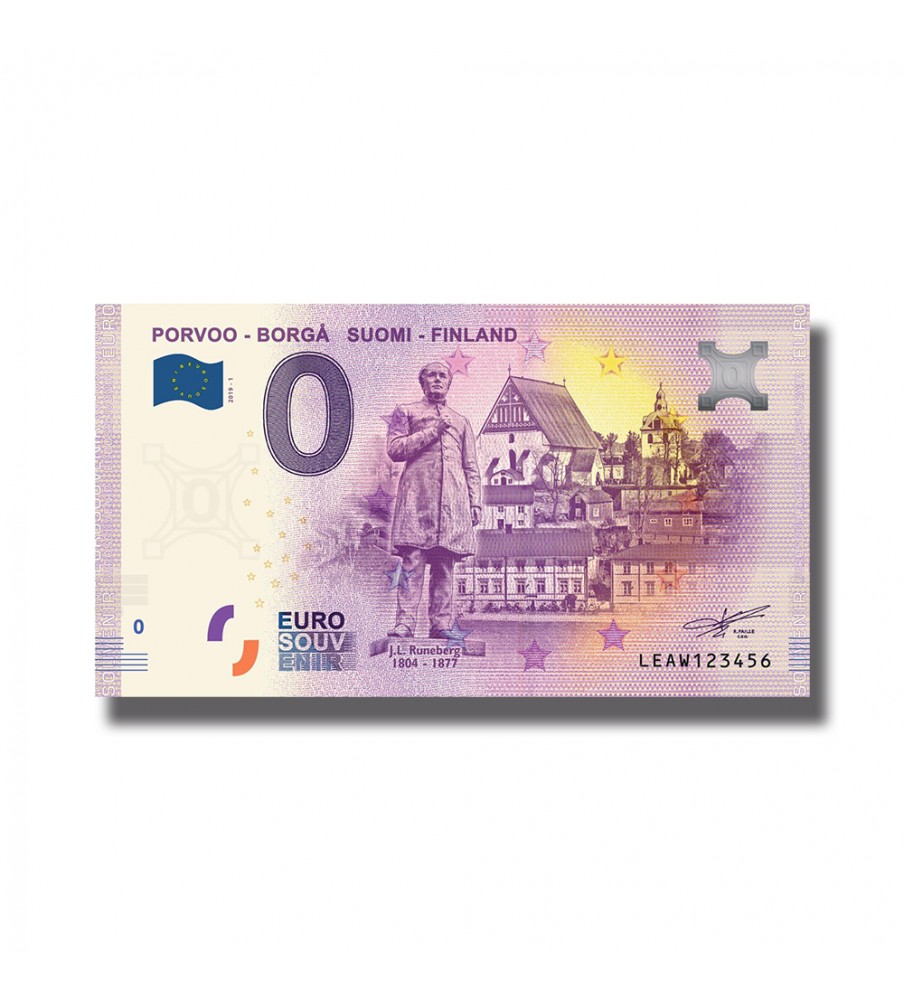 0 Euro Souvenir Banknote Porvoo - Borga Finland LEAW 2019-1