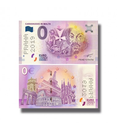 Caravaggio In Malta Version PRAHA Perforated 2019 Euro Souvenir Banknote