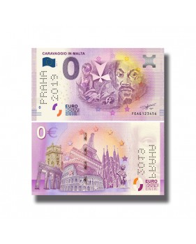 Caravaggio In Malta Version PRAHA Perforated 2019 Euro Souvenir Banknote