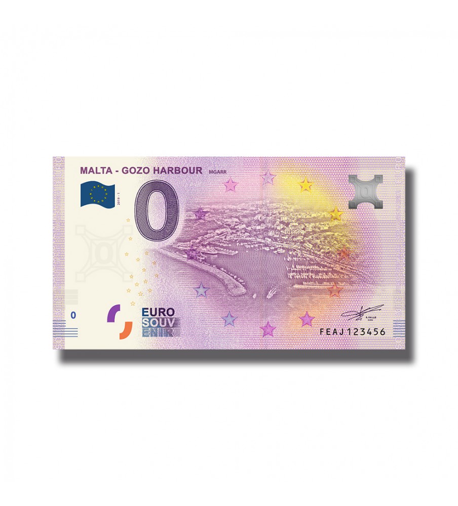 0 Euro Souvenir Banknote Gozo Harbour Mgarr Malta FEAJ 2019-1