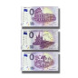 0 Euro Souvenir Banknote Set of 3 Perforated Malta Italy Russia 2019