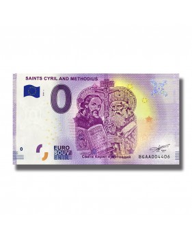 0 Euro Souvenir Banknote Saints Cyril and Methodius Bulgaria BGAA 2019-1