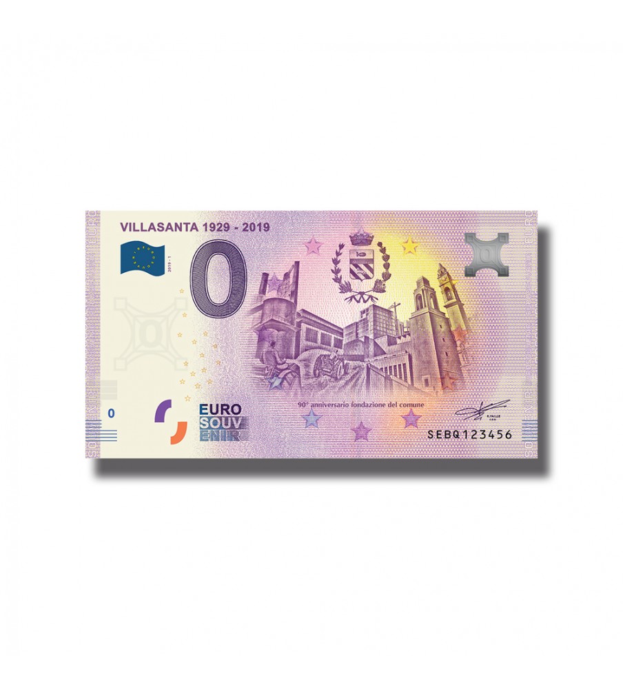0 Euro Souvenir Banknote Villasanta 1929 Italy SEBQ 2019-1