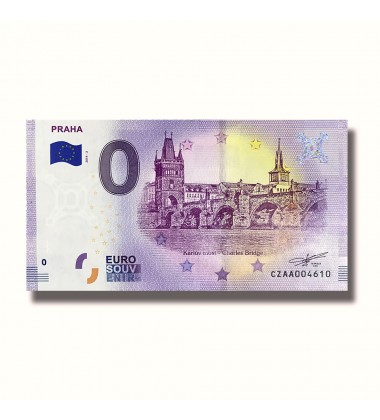 0 Euro Banknote Praha Charles Bridge 2019-2 CZAA 006115