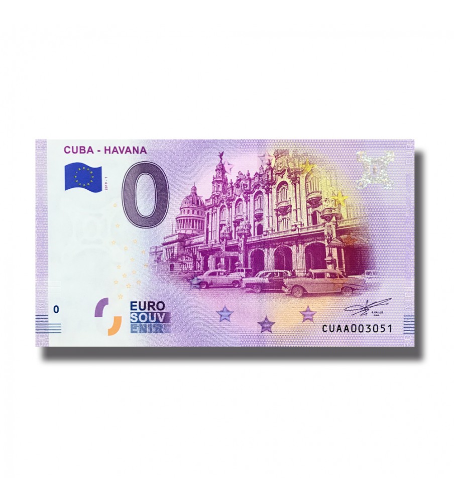 0 Euro Souvenir Banknote Havana Cuba CUAA 2019-1