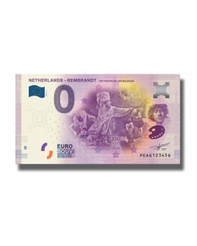 0 Euro Souvenir Banknote Netherlands Rembrandt Het Feestmal Van Belsazar PEAG 2019-6