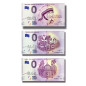 0 Euro Souvenir Banknote Thematic Signed by Artist Banknotes Mother Teresa Caravaggio Taj Mahal - Set of 3