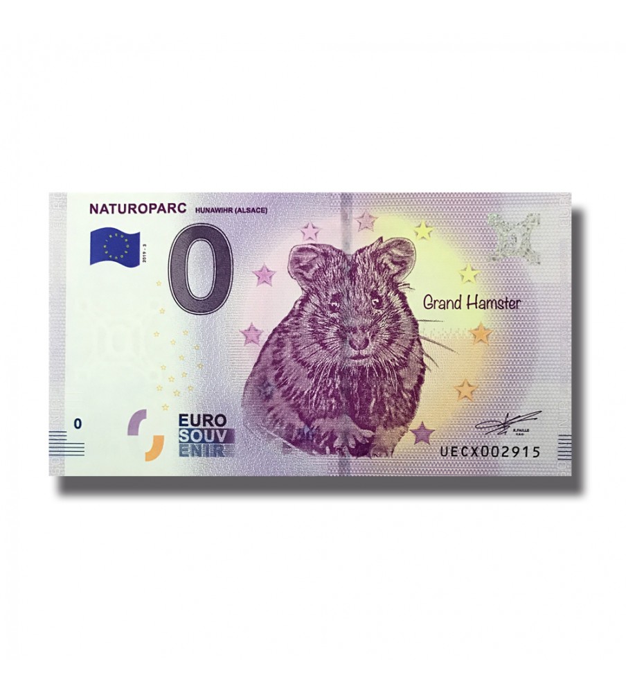0 EURO BANKNOTE NATUROPARC HUNAWIHR ALSACE UECX 2019-3