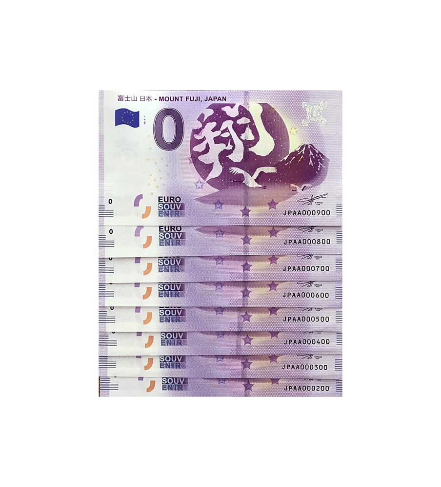 0 EURO SOUVENIR BANKNOTE MOUNT FUJI JAPAN JPAA