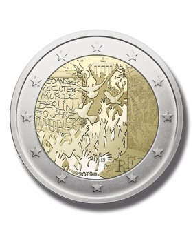 2019 FRANCE 30TH ANN BERLIN WALL 2 EURO COMMEMORATIVE COIN