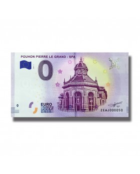 0 EURO BANKNOTE SOUVENIR POUHON PIERRE LE GRAND SPA BELGIUM ZEAJ 2018-1
