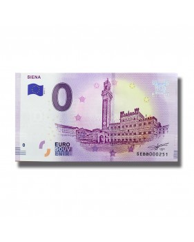 0 EURO BANKNOTE SOUVENIR SIENA ITALY SEBB 2019-1