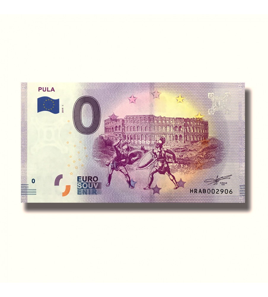0 Euro Souvenir Banknote Pula Croatia HRAB 2019-1