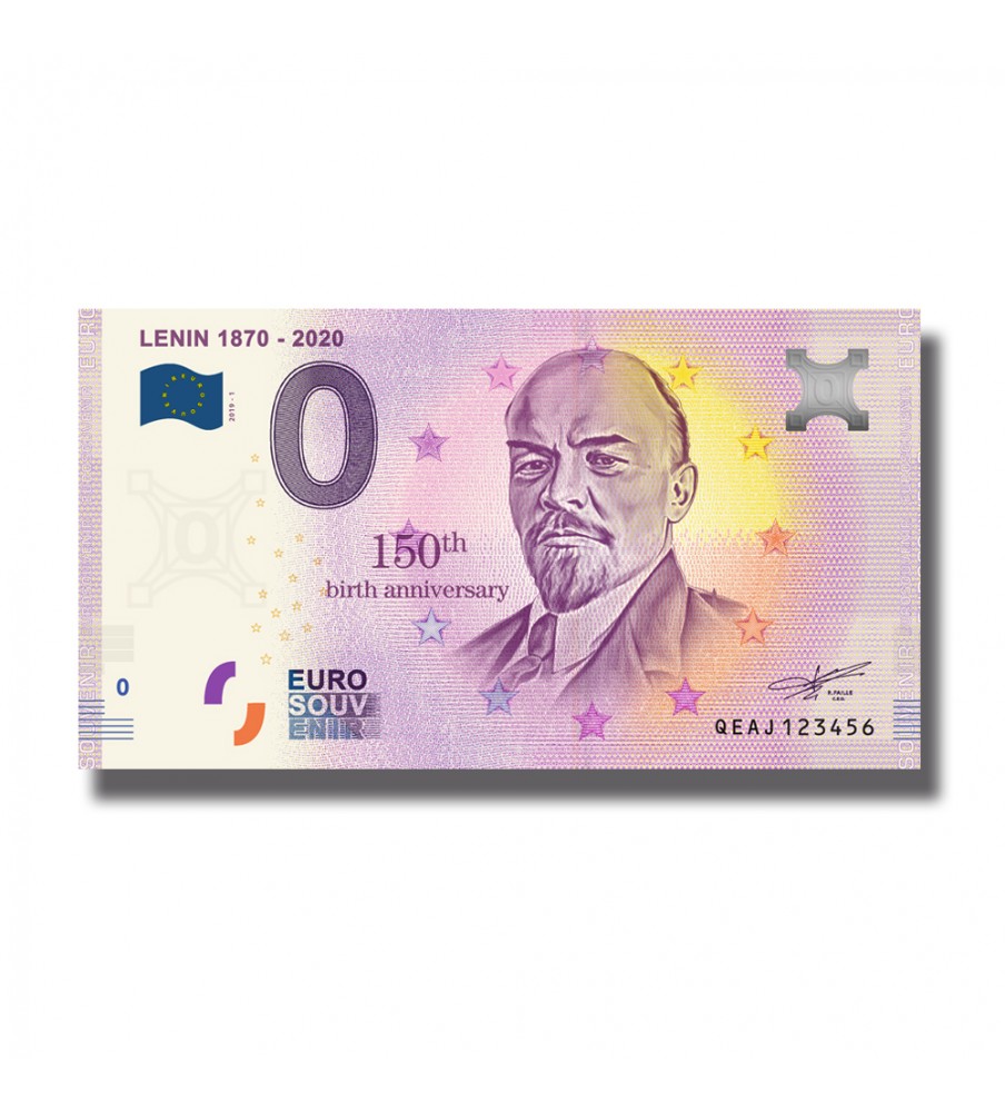 0 EURO BANKNOTE SOUVENIR LENIN RUSSIA QEAJ 2019-1