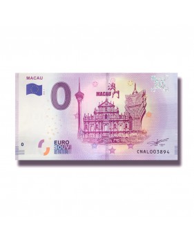 0 EURO SOUVENIR BANKNOTE MACAU CHINA 2018-1 CNAL