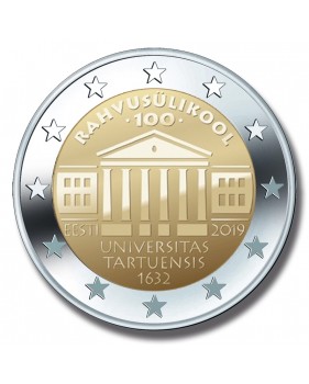 2019 ESTONIA 150TH ANNIVERSARY TARTU UNIVERSITY 2 EURO COMMEMORATIVE COIN
