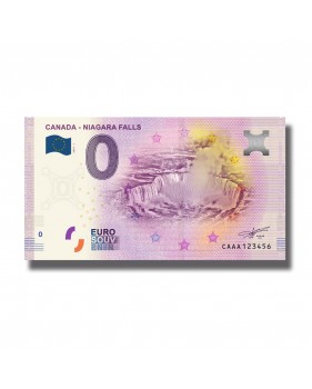 0 EURO BANKNOTE SOUVENIR CANADA NIAGARA FALLS CAAA 2019-1