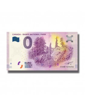 0 EURO SOUVENIR BANKNOTE BANFF NATIONAL PARK CAAB 2019-1