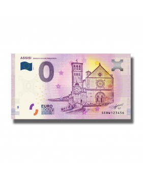 0 EURO SOUVENIR BANKNOTE ASSISI BASILICA DI SAN FRANCESO ITALY SEBW 2019-1