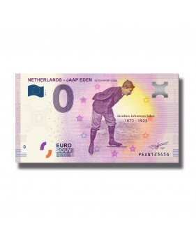 0 EURO SOUVENIR BANKNOTE NETHERLANDS JAAP EDEN DUTCH SPORT ICONS