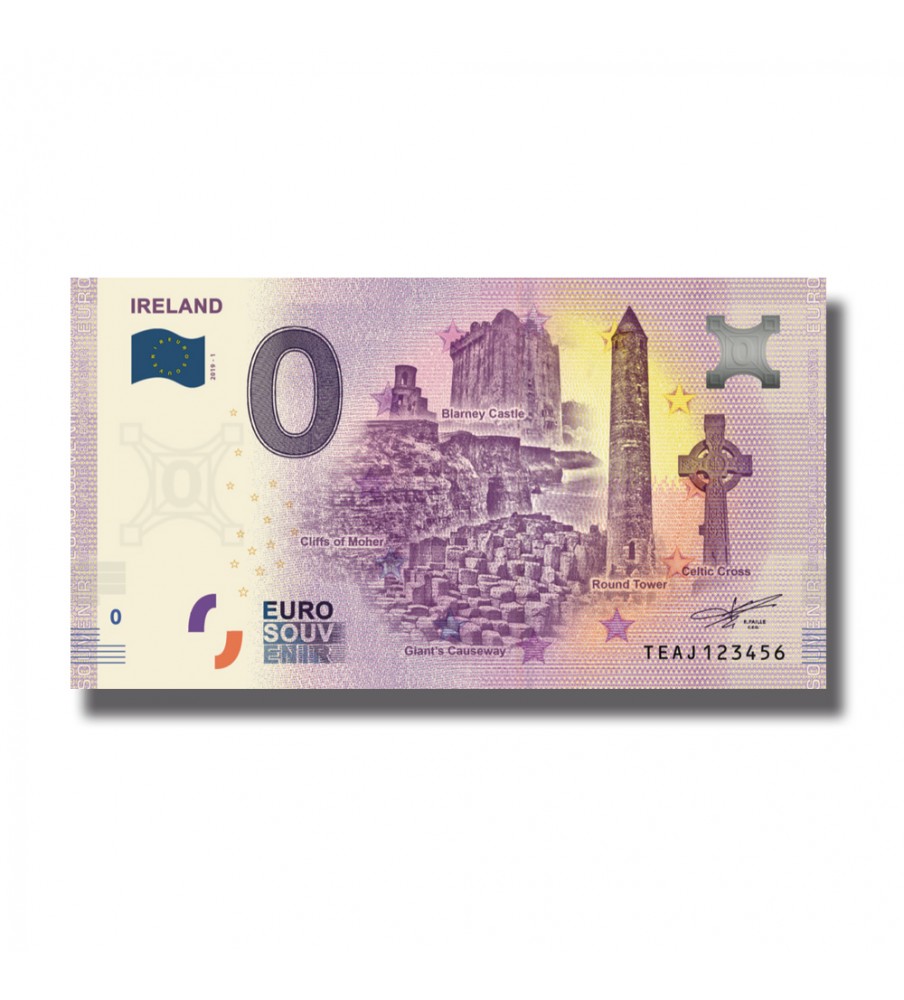 0 Euro Souvenir Banknote Ireland TEAJ 2019-1