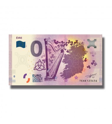 0 EURO SOUVENIR BANKNOTE EIRE 006304 TEAK 006304