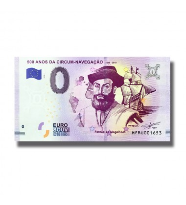 0 EURO SOUVENIR BANKNOTE 500 ANOS DA CIRCUM NAVEGACAO PORTUGAL 1818-2019 MEBU 2019-1