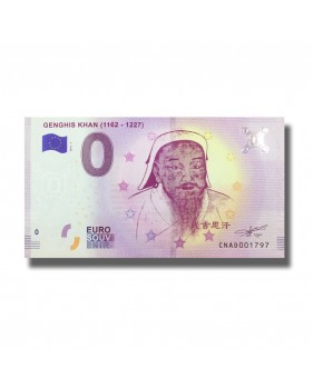 0 EURO SOUVENIR BANKNOTE GENGHIS KHAN 1162-1227 CNAD 2018-3