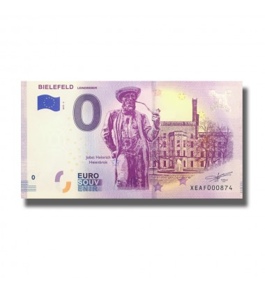 0 EURO BANKNOTE SOUVENIR BIELEFELD LENEWEBER GERMANY XEAF 2019-3