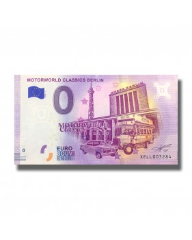 0 EURO SOUVENIR BANKNOTE MOTORWOLRD CLASSICS BERLIN GERMANY XELL 2019-1