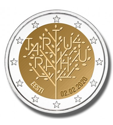 2020 ESTONIA TREATY OF TARTU 2 EURO COMMEMORATIVE COIN